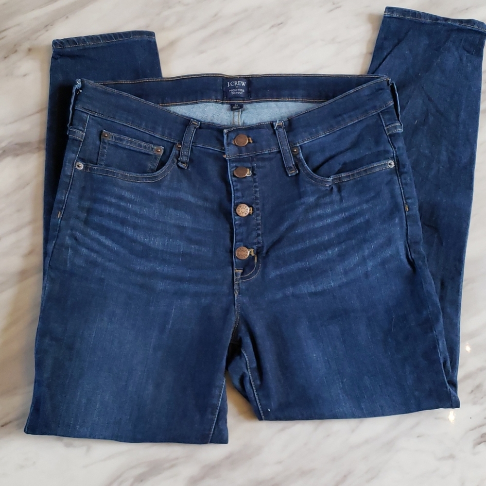 J. Crew high rise skinny jeans buttonfly